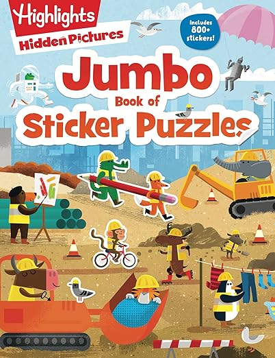 Jumbo Book of Sticker Puzzles: 800+ Stickers and 100+ Playtime Activities for Kids Ages 4-8 (Highlights Jumbo Books & Pads)