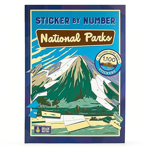 Sticker by Number America's National Parks - 12 Beautiful National Park Scenes